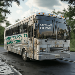 The Abortion Bus Tour: Take a Ride on Kamala’s Super Fun & Super Amazing Abortion Bus!